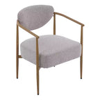 Chaise de salle à manger moderne, chaise d'appoint rembourrée en tissu avec cadre en métal pour salon, chambre, salle à manger, bureau à domicile
