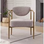 Chaise de salle à manger moderne, chaise d'appoint rembourrée en tissu avec cadre en métal pour salon, chambre, salle à manger, bureau à domicile