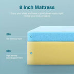 Matelas en mousse à mémoire de forme jumeau 8 po en boîte