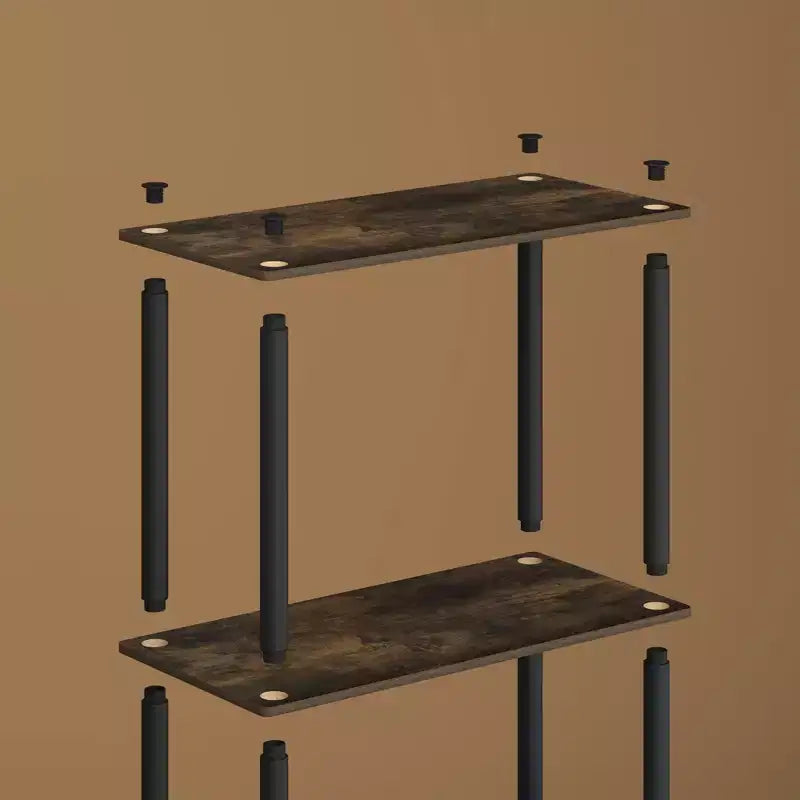 Étagère décorative haute à 5 niveaux avec rangement ouvert pour le salon et le bureau à domicile