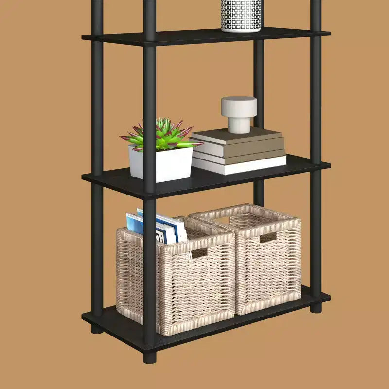 Étagère décorative haute à 5 niveaux avec rangement ouvert pour le salon et le bureau à domicile