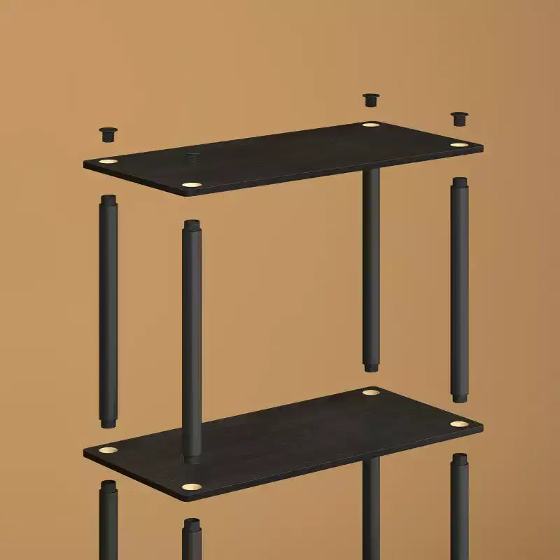 Étagère décorative haute à 5 niveaux avec rangement ouvert pour le salon et le bureau à domicile