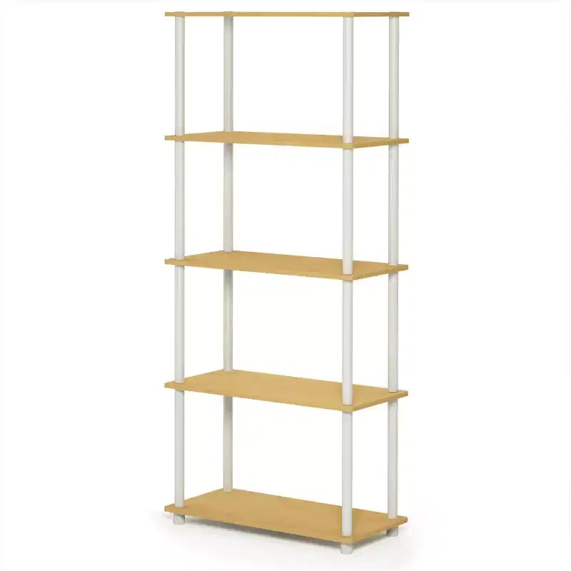 Étagère décorative haute à 5 niveaux avec rangement ouvert pour le salon et le bureau à domicile