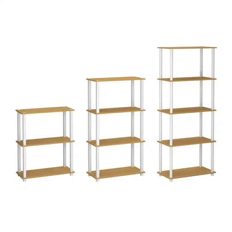 Étagère décorative haute à 5 niveaux avec rangement ouvert pour le salon et le bureau à domicile
