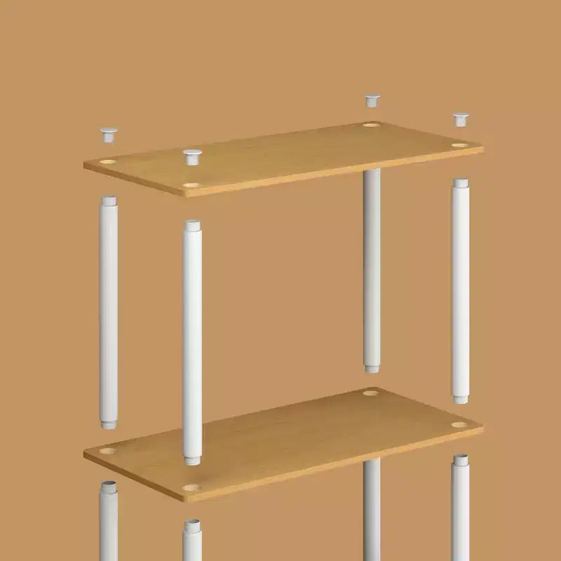 Étagère décorative haute à 5 niveaux avec rangement ouvert pour le salon et le bureau à domicile