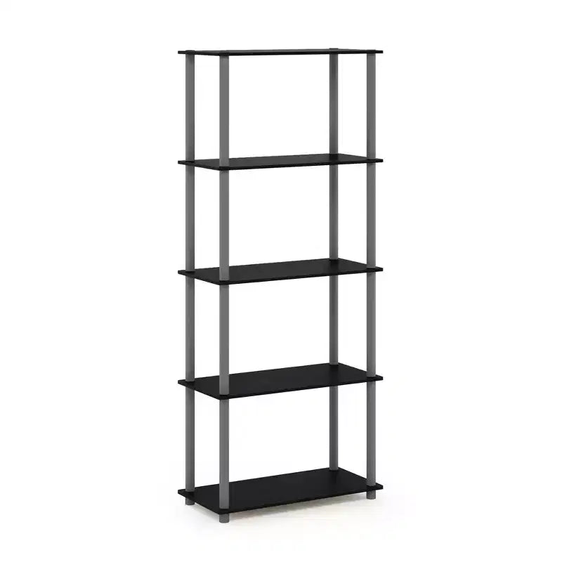 Étagère décorative haute à 5 niveaux avec rangement ouvert pour le salon et le bureau à domicile