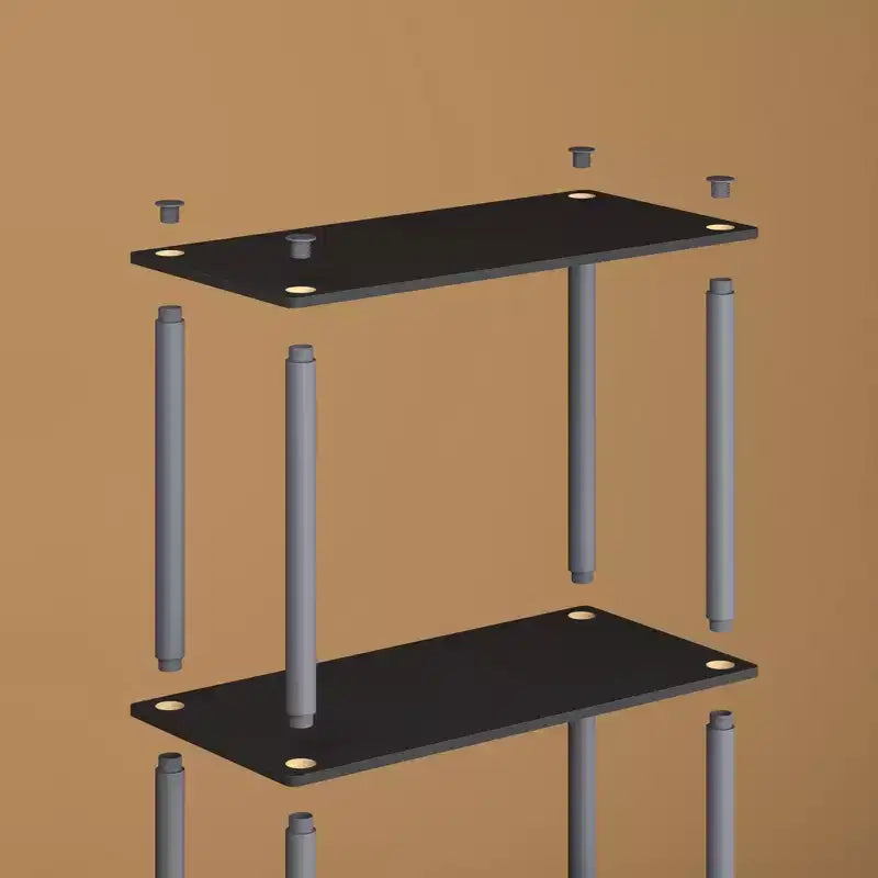 Étagère décorative haute à 5 niveaux avec rangement ouvert pour le salon et le bureau à domicile