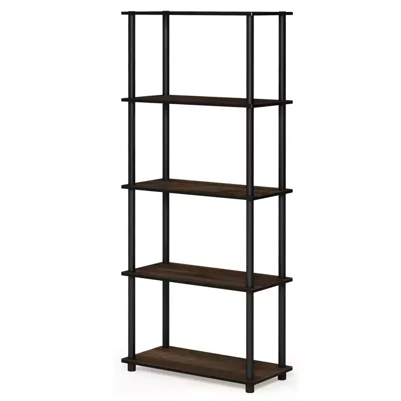 Étagère décorative haute à 5 niveaux avec rangement ouvert pour le salon et le bureau à domicile
