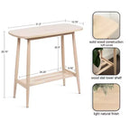Console en bois 32x16x30 Naturel
