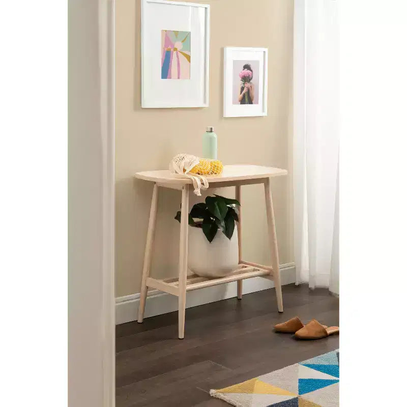 Console en bois 32x16x30 Naturel