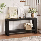 63 Entryway Console Table with 2 Drawers, Narrow Wooden Sofa Table for Living Room, Hallway, or Foyer, Accent Storage Table