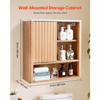 Meuble de rangement mural de salle de bain avec porte et étagère réglable, armoire à pharmacie murale pour rangement au-dessus des toilettes, 58,4 x 17,8 x 61 cm