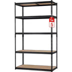 Garage Storage Shelves 5 Tiers, Heavy Duty Storage Shelving Racks with 2000 LBS Capacity, 36 in L x 18 in W x 72 in H Metal Adjustable Shelving Unit