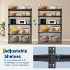Étagères de rangement pour garage 5 niveaux, Racks de rangement robustes d'une capacité de 907 kg, 91 cm L x 46 cm l x 183 cm H, Unité d'étagères métalliques réglables