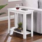Table d'appoint rectangulaire en bois avec étagère inférieure