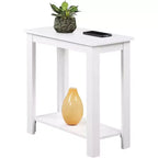 Table d'appoint rectangulaire en bois avec étagère inférieure