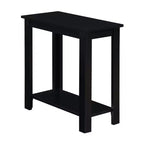 Table d'appoint rectangulaire en bois avec étagère inférieure