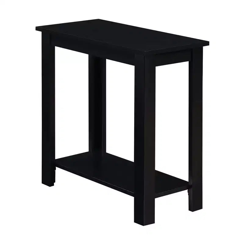 Table d'appoint rectangulaire en bois avec étagère inférieure