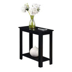 Table d'appoint rectangulaire en bois avec étagère inférieure