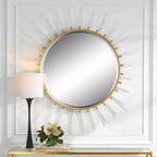 Miroir mural soleil doré 55 pouces
