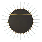 Miroir mural soleil doré 55 pouces