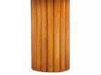 Table basse ronde en rotin naturel