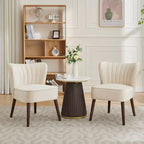 Chaise d'appoint moderne sans accoudoirs - Chaise longue et de salle à manger capitonnée de style Mid-Century avec pieds en bois brut pour le salon, la chambre, le bureau et la coiffeuse