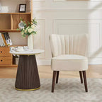 Chaise d'appoint moderne sans accoudoirs - Chaise longue et de salle à manger capitonnée de style Mid-Century avec pieds en bois brut pour le salon, la chambre, le bureau et la coiffeuse