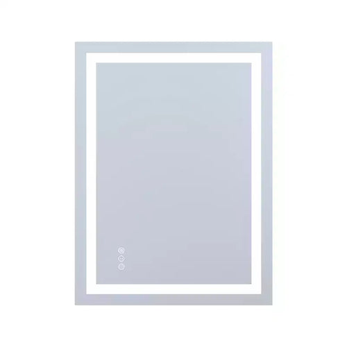 Miroir de courtoisie mural 24x32 en verre trempé anti-buée ETL avec 3 couleurs de LED