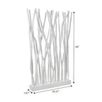 Paravent simple en branches de teck fait main style Bohème Côtier 99cm L x 173cm H