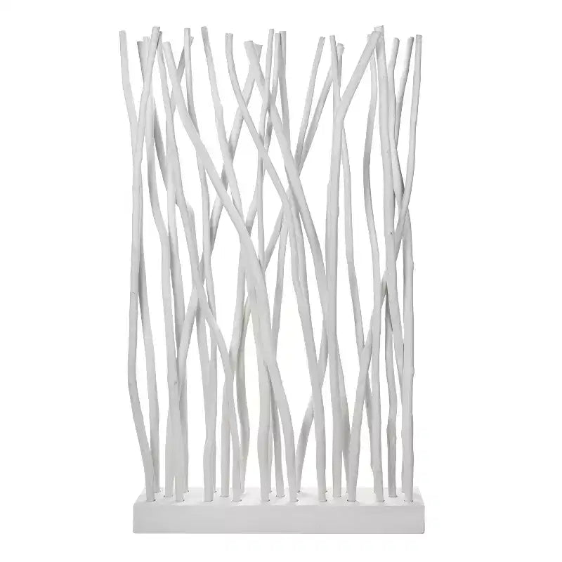 Paravent simple en branches de teck fait main style Bohème Côtier 99cm L x 173cm H