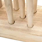 Paravent simple en branches de teck fait main style Bohème Côtier 99cm L x 173cm H