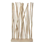 Paravent simple en branches de teck fait main style Bohème Côtier 99cm L x 173cm H