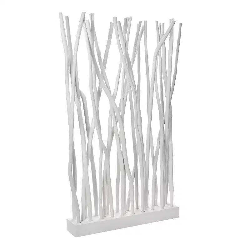 Paravent simple en branches de teck fait main style Bohème Côtier 99cm L x 173cm H
