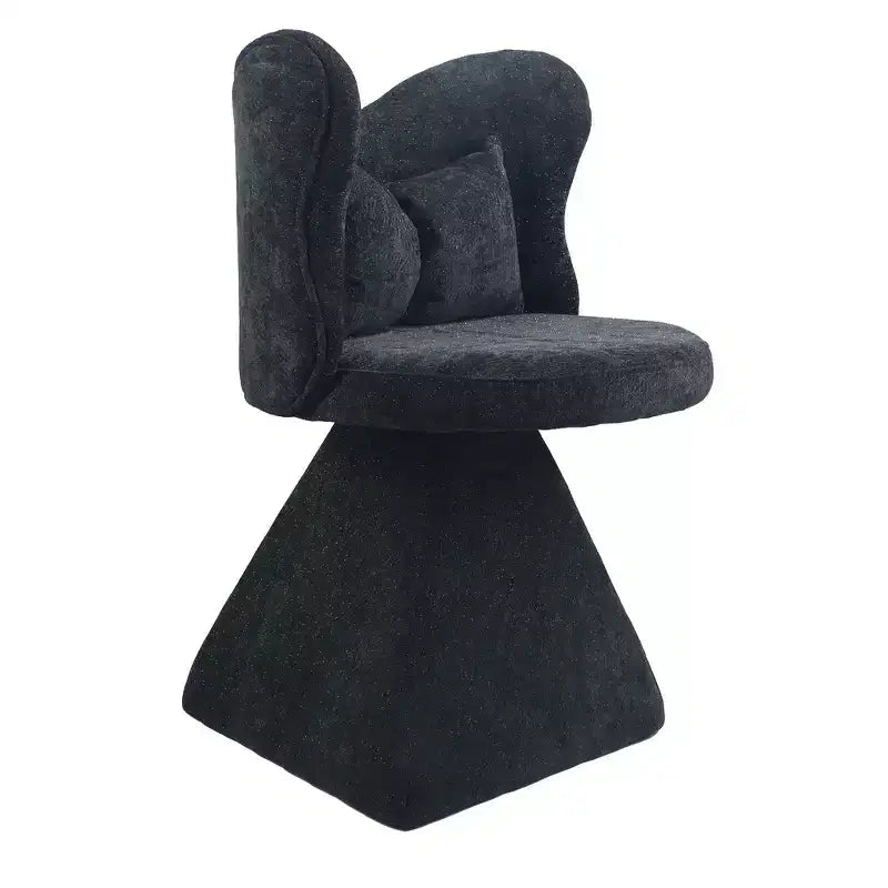 Chaise de Coiffeuse Élégante avec Dossier Papillon Chaise Moderne pour Chambre Tabouret de Maquillage Pivotant Fauteuil d'Appoint