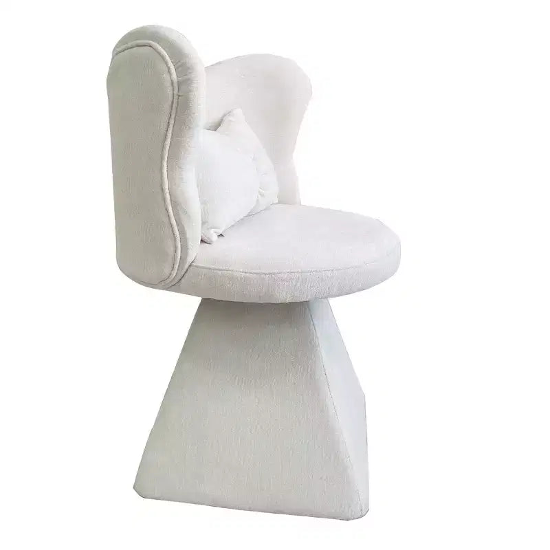 Chaise de Coiffeuse Élégante avec Dossier Papillon Chaise Moderne pour Chambre Tabouret de Maquillage Pivotant Fauteuil d'Appoint
