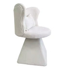 Chaise de Coiffeuse Élégante avec Dossier Papillon Chaise Moderne pour Chambre Tabouret de Maquillage Pivotant Fauteuil d'Appoint
