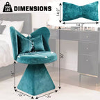 Chaise de Coiffeuse Élégante avec Dossier Papillon Chaise Moderne pour Chambre Tabouret de Maquillage Pivotant Fauteuil d'Appoint