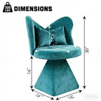Chaise de Coiffeuse Élégante avec Dossier Papillon Chaise Moderne pour Chambre Tabouret de Maquillage Pivotant Fauteuil d'Appoint