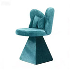 Chaise de Coiffeuse Élégante avec Dossier Papillon Chaise Moderne pour Chambre Tabouret de Maquillage Pivotant Fauteuil d'Appoint