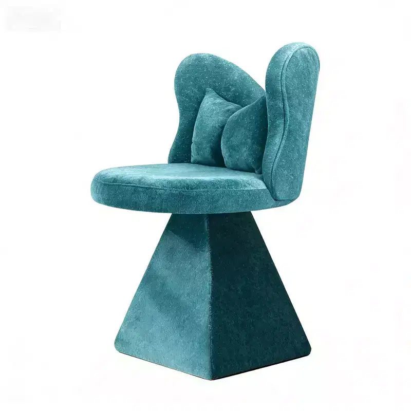 Chaise de Coiffeuse Élégante avec Dossier Papillon Chaise Moderne pour Chambre Tabouret de Maquillage Pivotant Fauteuil d'Appoint