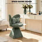Chaise de Coiffeuse Élégante avec Dossier Papillon Chaise Moderne pour Chambre Tabouret de Maquillage Pivotant Fauteuil d'Appoint
