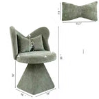 Chaise de Coiffeuse Élégante avec Dossier Papillon Chaise Moderne pour Chambre Tabouret de Maquillage Pivotant Fauteuil d'Appoint