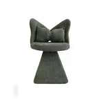 Chaise de Coiffeuse Élégante avec Dossier Papillon Chaise Moderne pour Chambre Tabouret de Maquillage Pivotant Fauteuil d'Appoint
