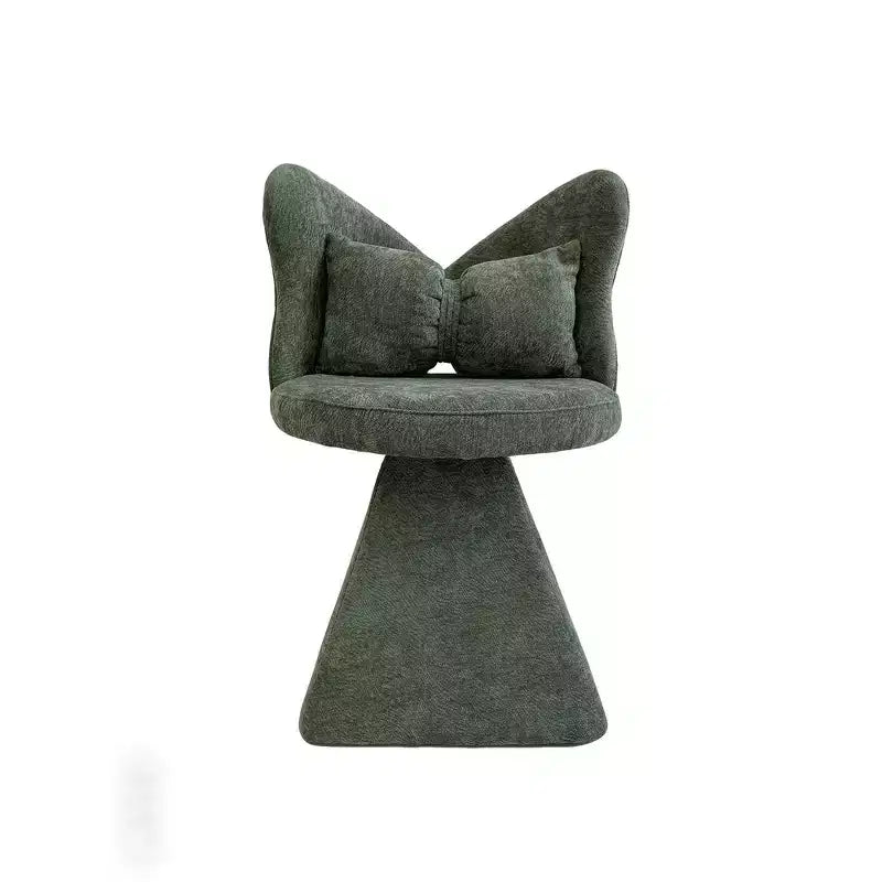 Chaise de Coiffeuse Élégante avec Dossier Papillon Chaise Moderne pour Chambre Tabouret de Maquillage Pivotant Fauteuil d'Appoint