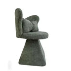 Chaise de Coiffeuse Élégante avec Dossier Papillon Chaise Moderne pour Chambre Tabouret de Maquillage Pivotant Fauteuil d'Appoint