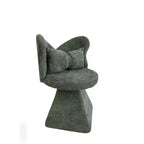 Chaise de Coiffeuse Élégante avec Dossier Papillon Chaise Moderne pour Chambre Tabouret de Maquillage Pivotant Fauteuil d'Appoint