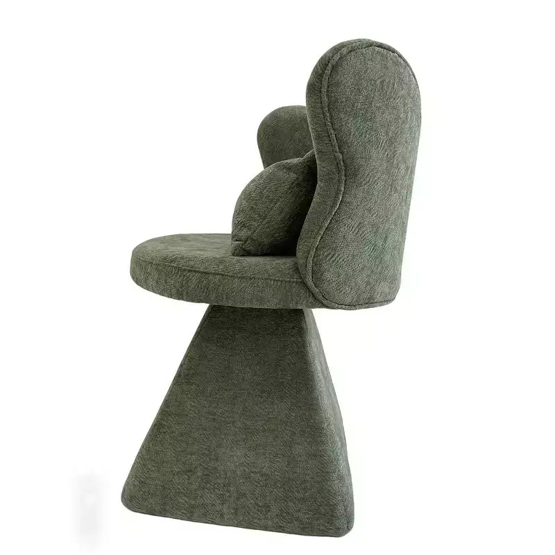 Chaise de Coiffeuse Élégante avec Dossier Papillon Chaise Moderne pour Chambre Tabouret de Maquillage Pivotant Fauteuil d'Appoint