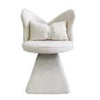 Chaise de Coiffeuse Élégante avec Dossier Papillon Chaise Moderne pour Chambre Tabouret de Maquillage Pivotant Fauteuil d'Appoint