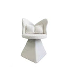 Chaise de Coiffeuse Élégante avec Dossier Papillon Chaise Moderne pour Chambre Tabouret de Maquillage Pivotant Fauteuil d'Appoint